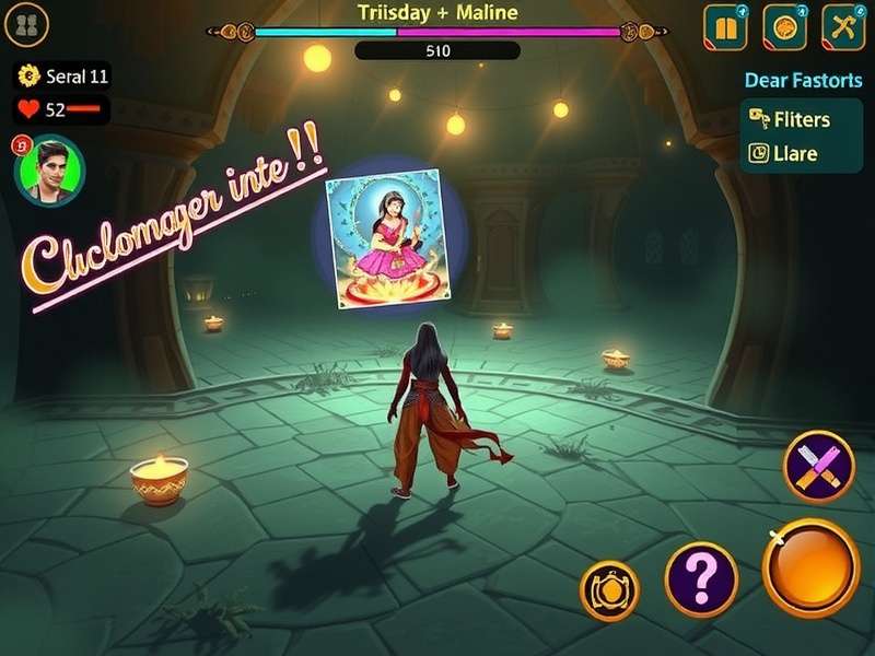 Fennel Saga gameplay screenshot showing character in mystical environment